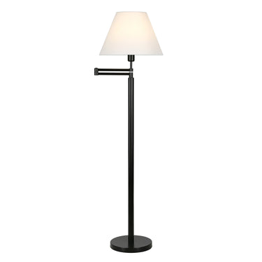Swing Arm Lamp With White Frosted Glass Empire Shade